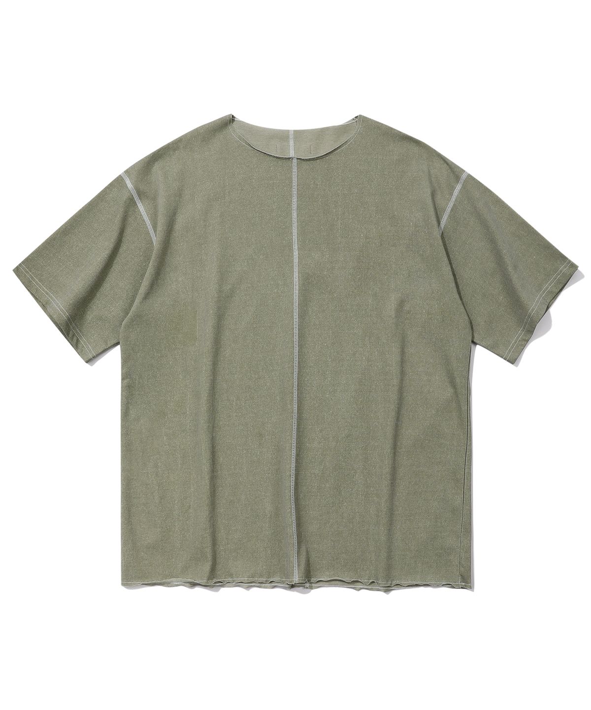 에피소드 언타이틀(EPISODE UNTITLED) PATCH NEEDLE STITCH T-SHIRT_KHAKI