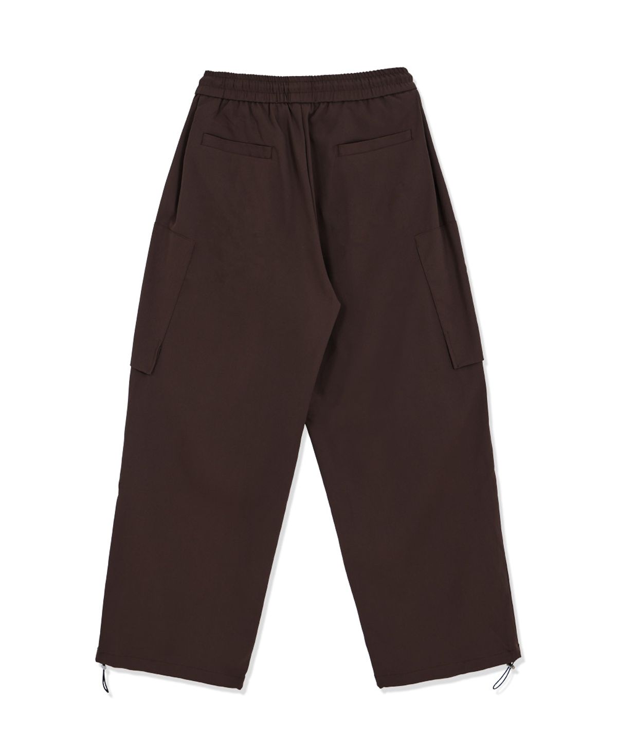 메이킷투(MAKEITTO) TWO TUCK WIDE PARACHUTE CARGO PANTS_BROWN
