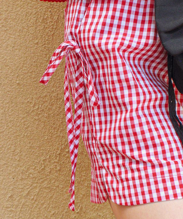 ショートパンツ RONRON RIBBON STRING SHORTS GINGHAM RED MUSINSA | RONRON RIBBON STRING SHORTS GINGHAM RED