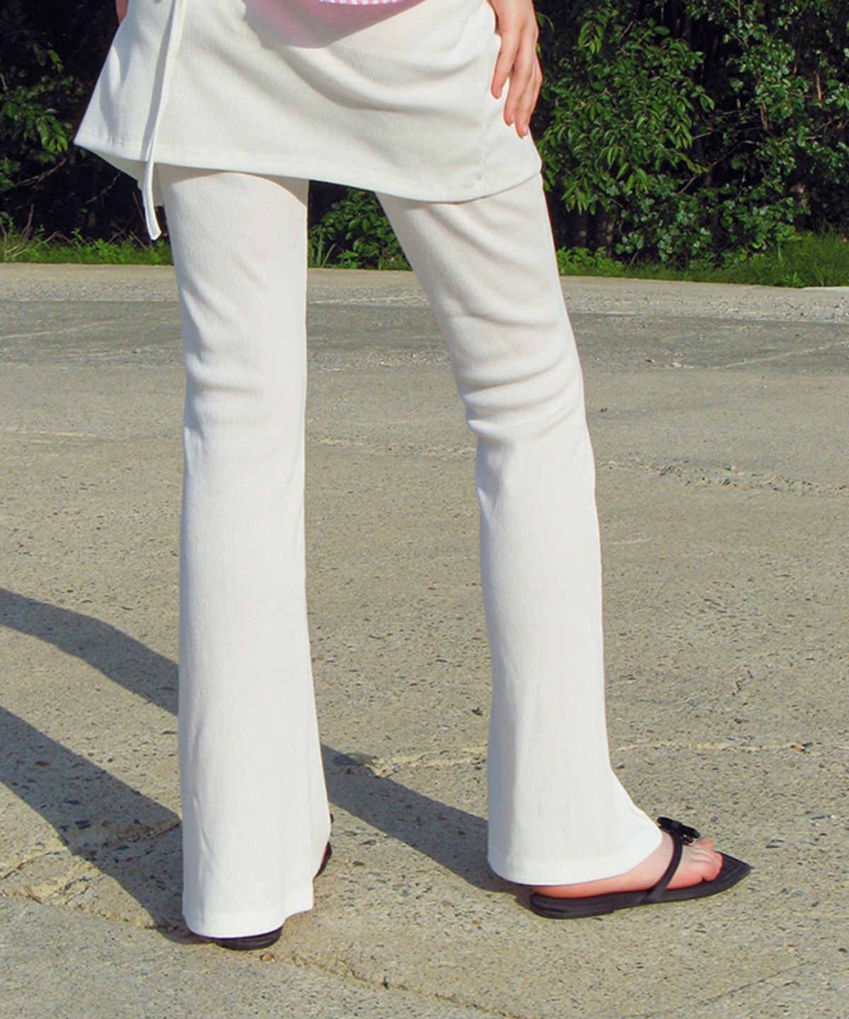 론론(RONRON) LOGO LAYERED GOLGI LEGGINS PANTS IVORY