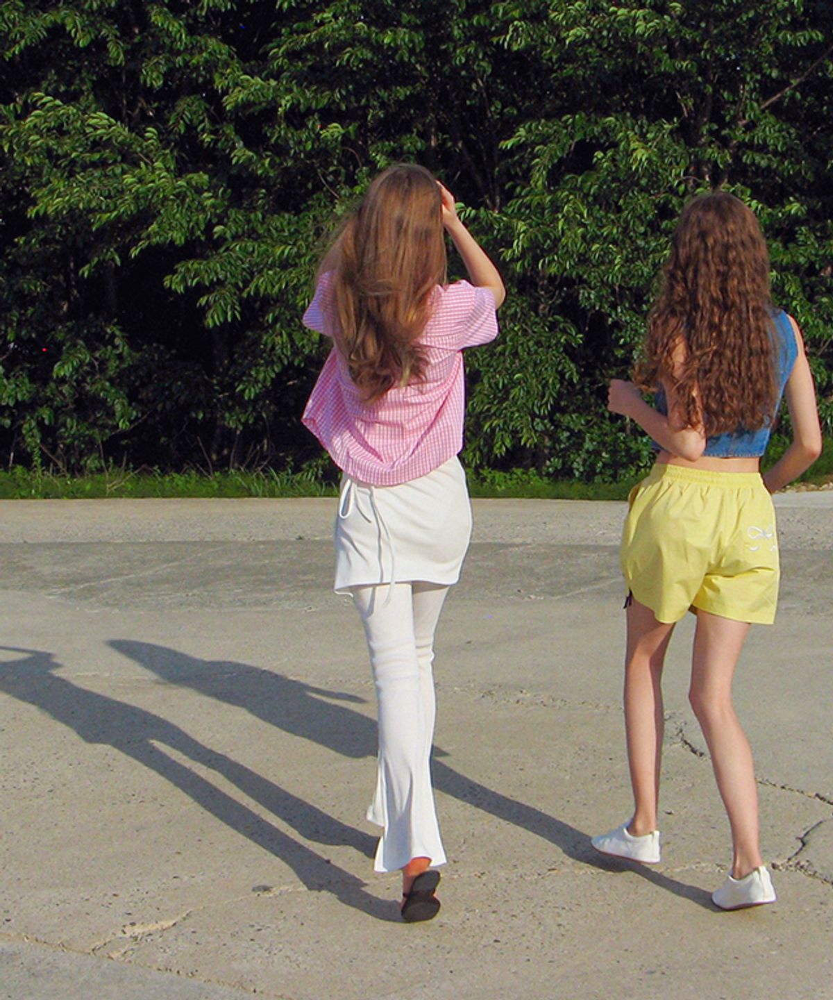 론론(RONRON) LOGO LAYERED GOLGI LAP SKIRT IVORY