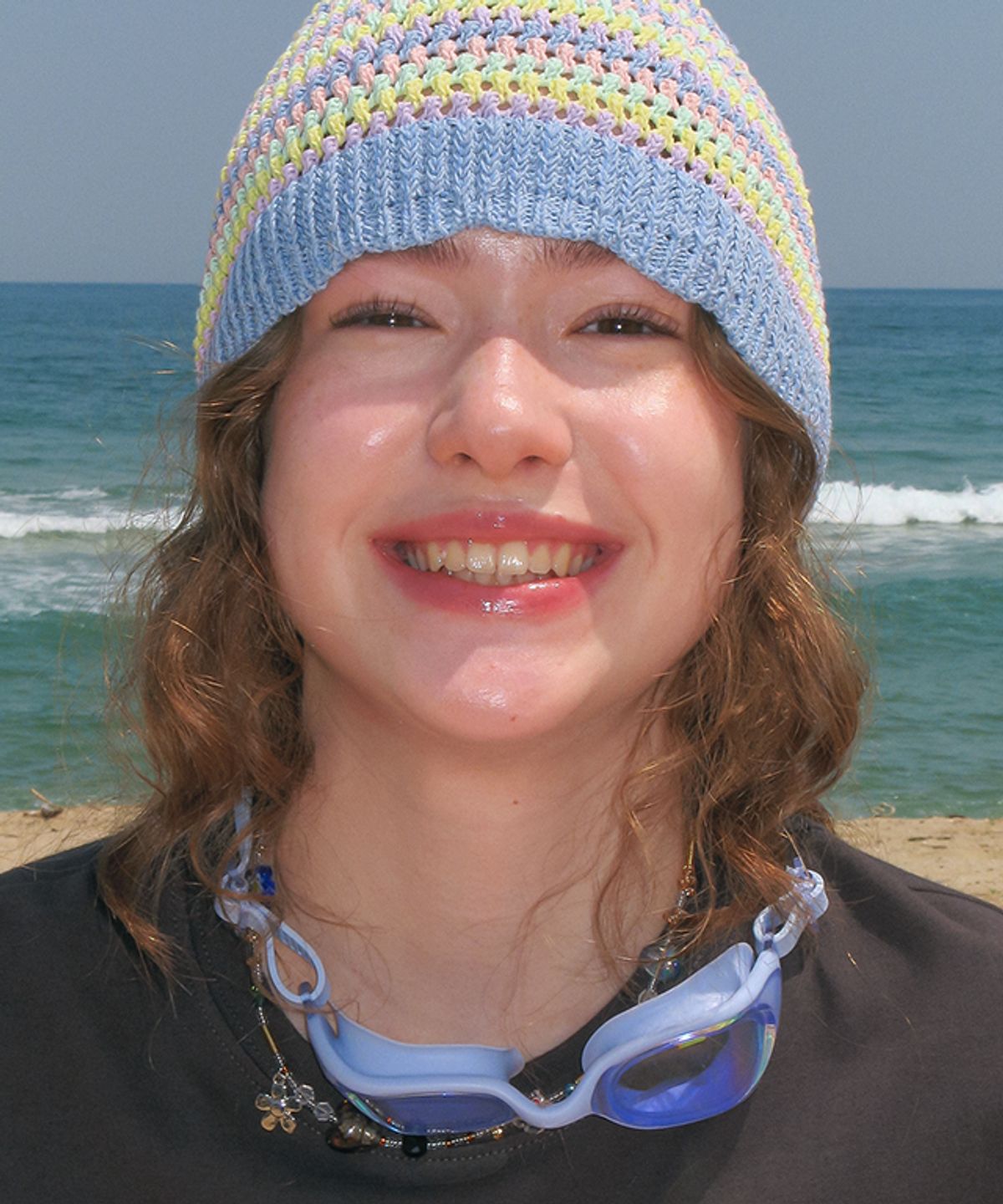 론론(RONRON) CROCHET KNIT BEANIE COLORED PASTEL
