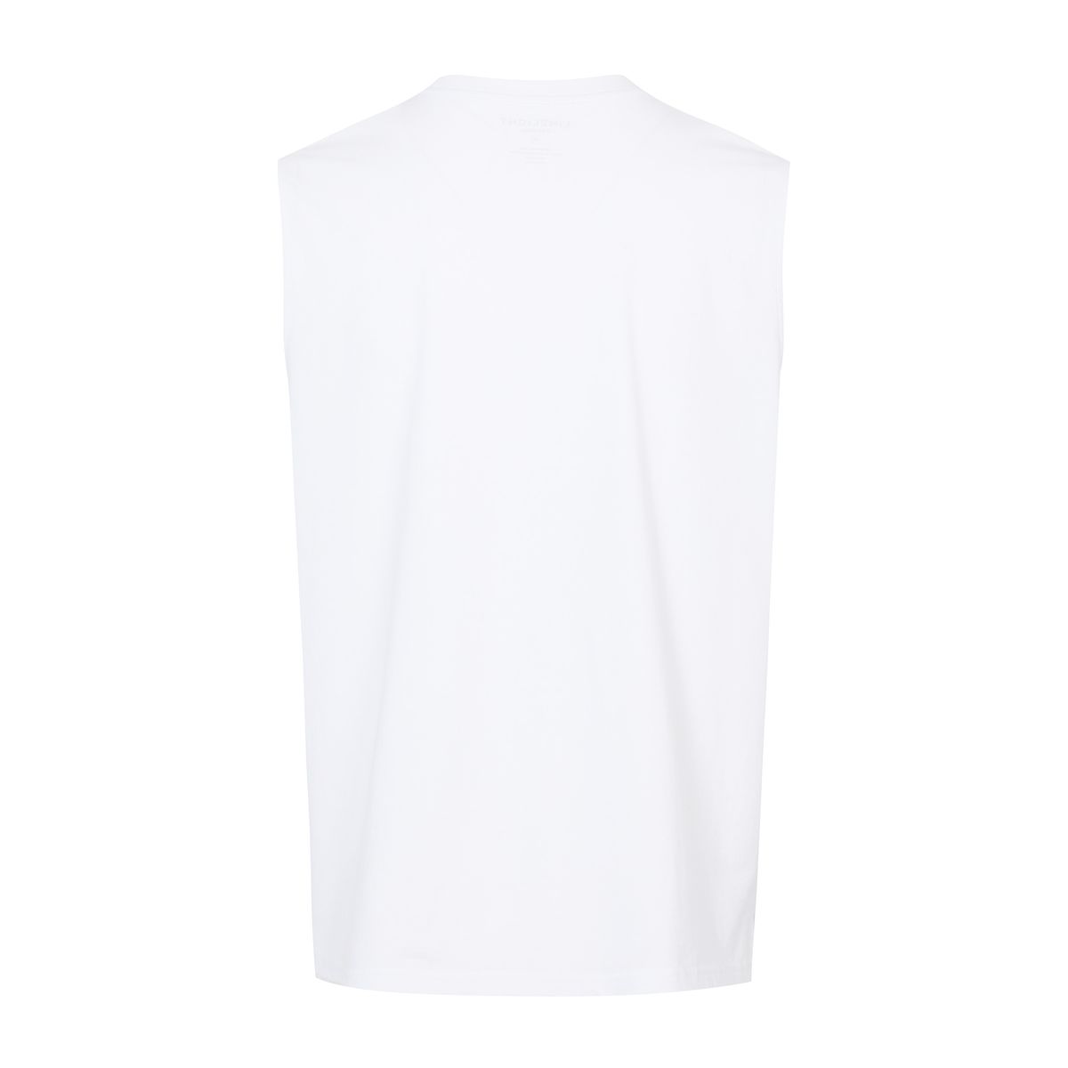 라임라잇 어패럴(LIMELIGHT APPAREL) 어패럴 빅 로고 민소매 티셔츠 (화이트/레드)