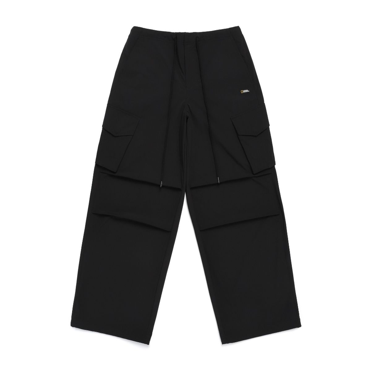 내셔널지오그래픽(NATIONALGEOGRAPHIC) N242WPT110 여성 우븐 와이드 파라슈트 팬츠 CARBON BLACK