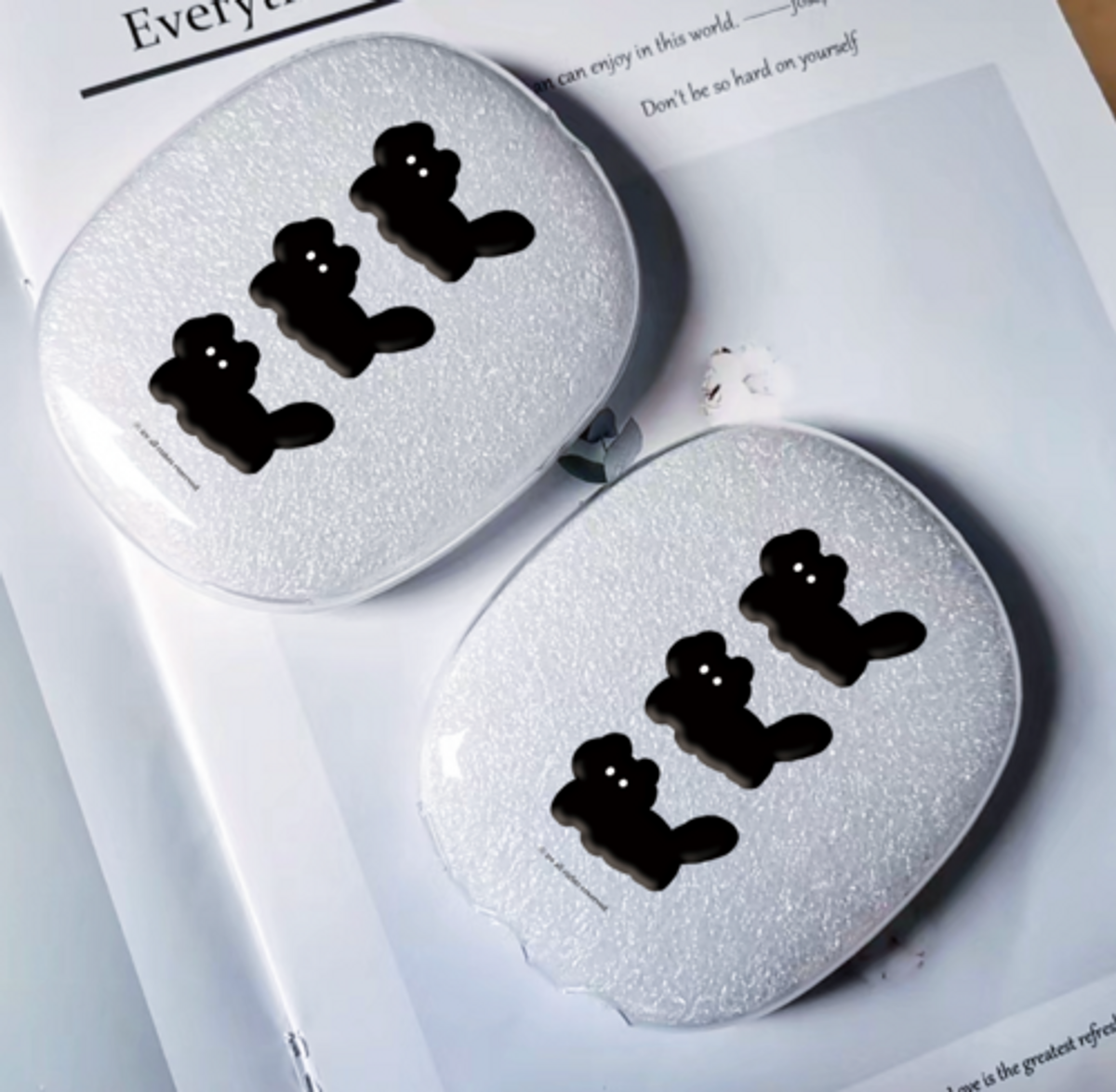 이레케이스앤굿즈(IRECASEGOODS) 검은냥이 에어팟맥스케이스 클리어케이스