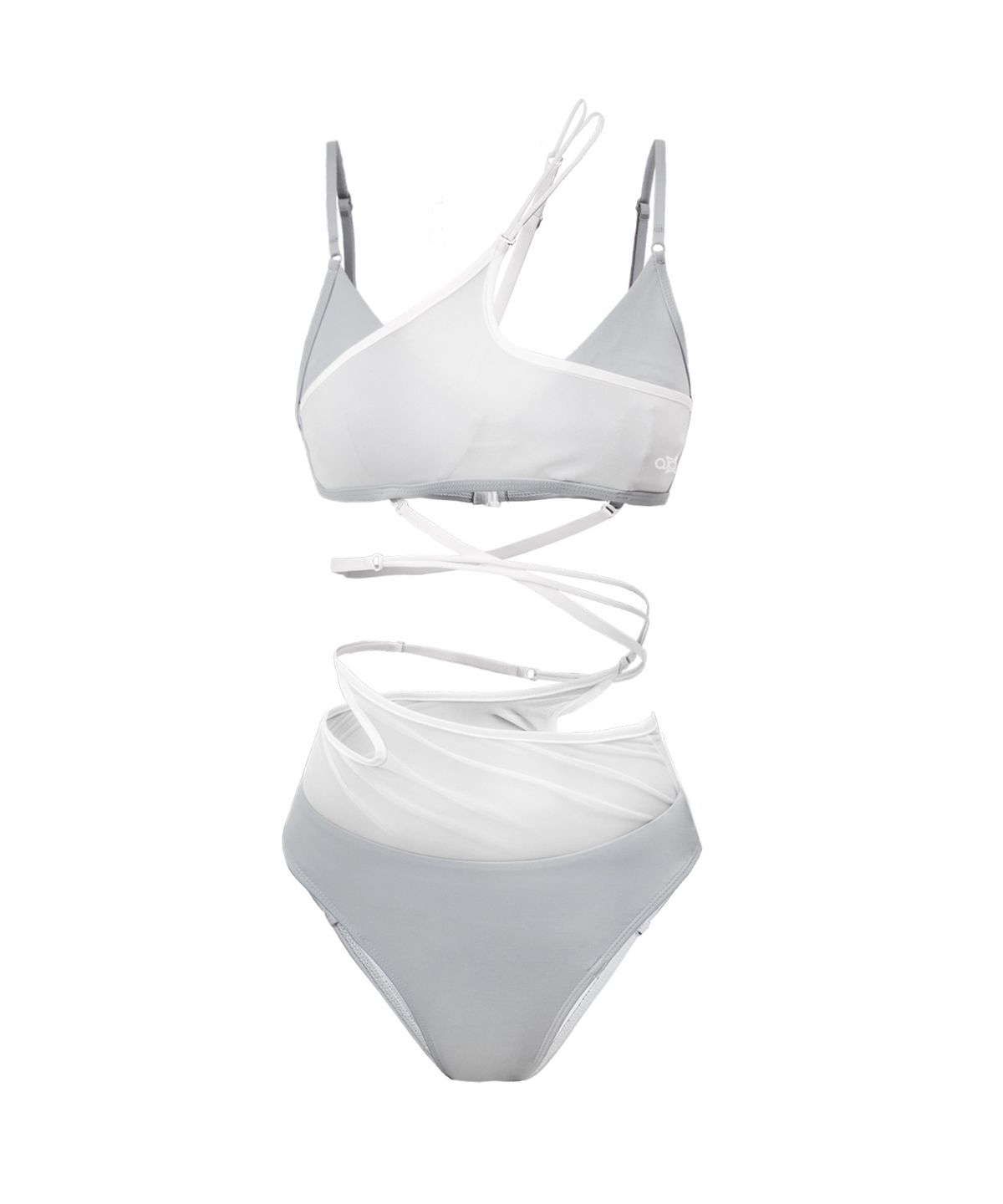 오호스(OJOS) Layered Mesh Strap Bikini / Grey