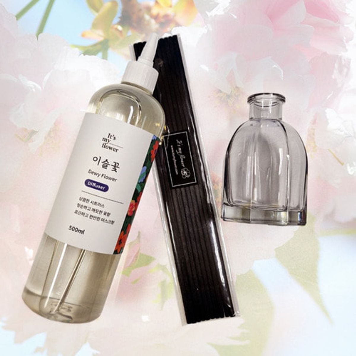 잇츠마이플라워(ITSMYFLOWER) 실내 대용량 디퓨저 리필 방향제 500ml [ 공병&스틱 무료증정 ]