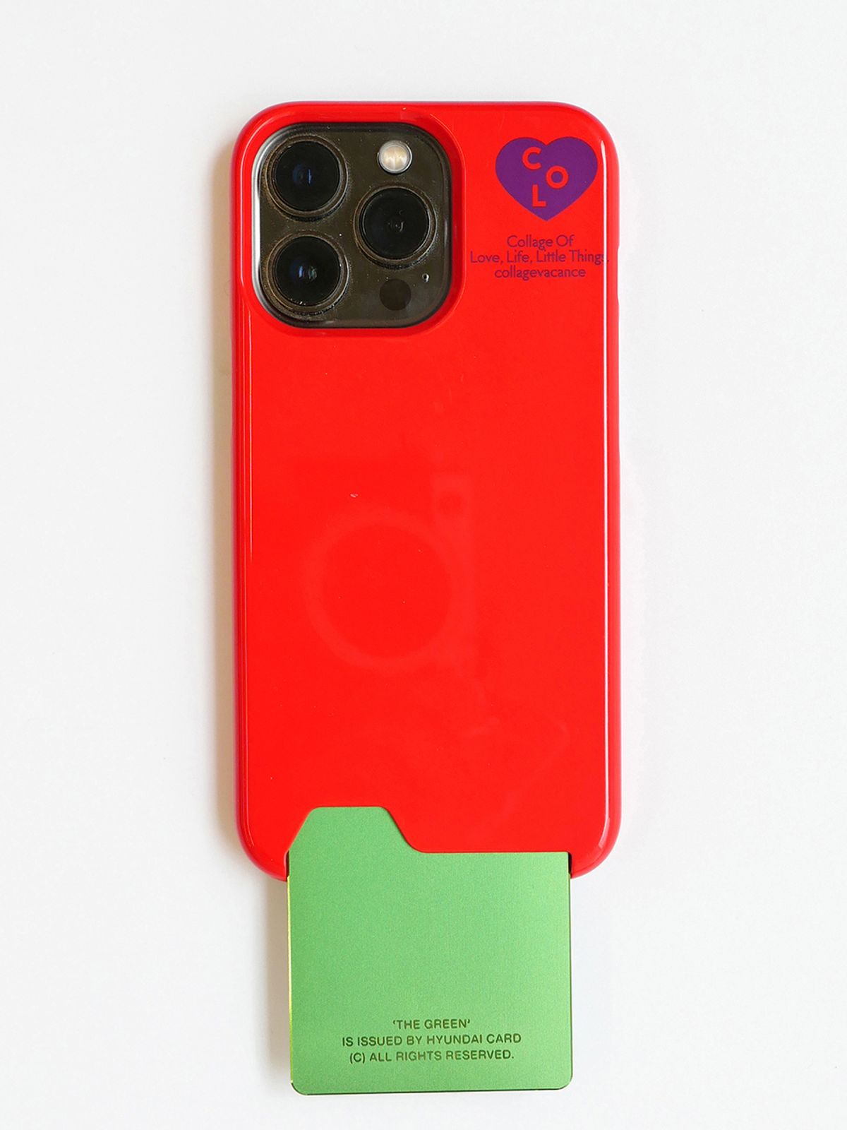 꼴라주바캉스(COLLAGEVACANCE) Heart Logo Card Pocket Case _ver.2 (폰케이스)-4color