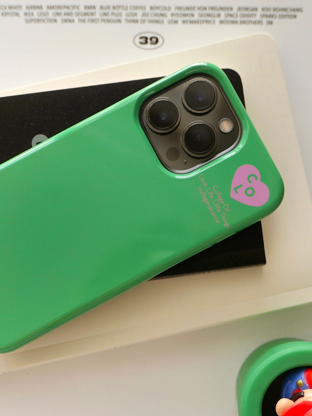 꼴라주바캉스(COLLAGEVACANCE) Heart Logo Card Pocket Case _ver.2 (폰케이스)-4color