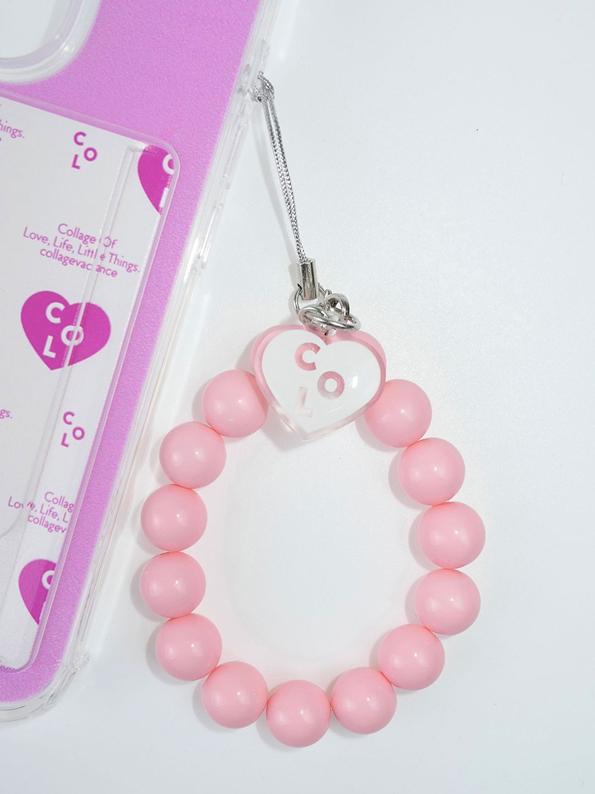 꼴라주바캉스(COLLAGEVACANCE) Heart Logo Pendant Keyring (키링)-4color