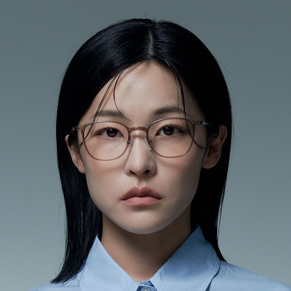 알로아이웨어(ALO EYEWEAR) [AIR FLEX] AL6403 1313G 에어플렉스 초경량_투명카키 세인트 스퀘어 안경테_블루라이트 렌즈 선택