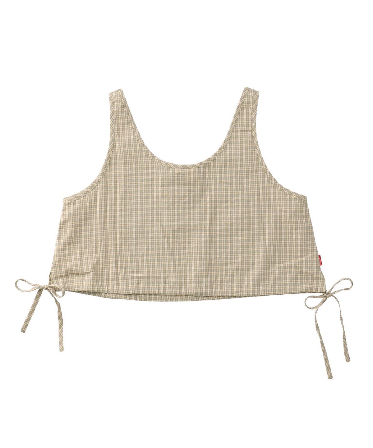꼬모니노즈(COMONINOZ) W U-NECK HEM STRING SLEEVELESS [2 COLOR]