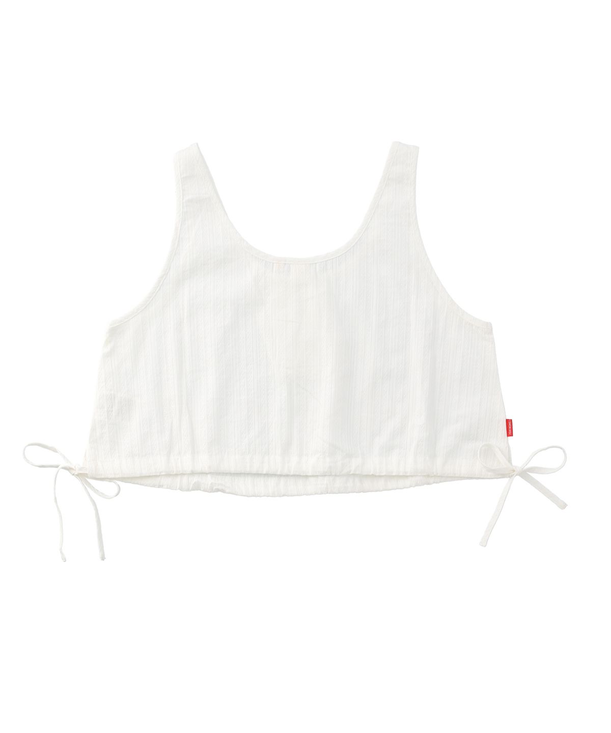 꼬모니노즈(COMONINOZ) W U-NECK HEM STRING SLEEVELESS [2 COLOR]