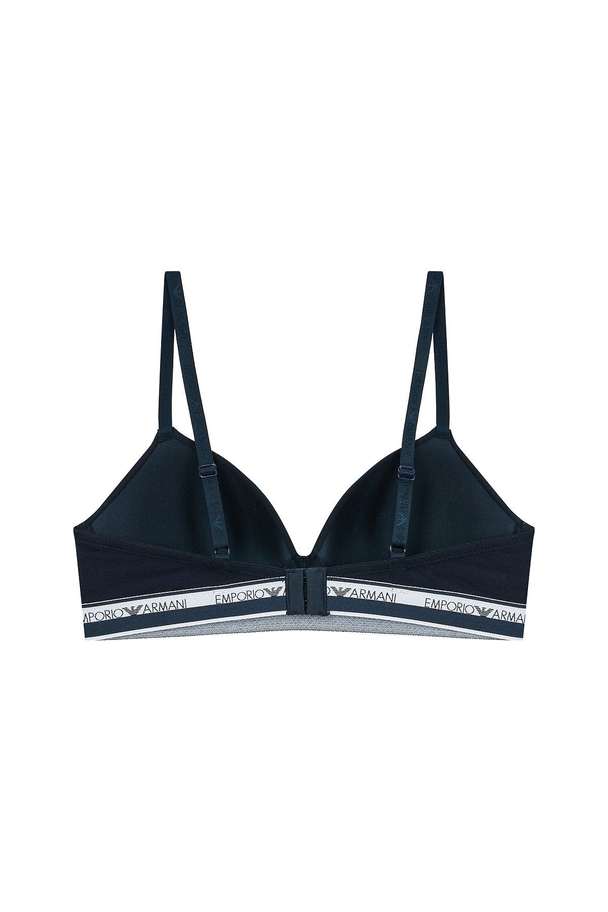 엠포리오 아르마니 언더웨어(EMPORIO ARMANI UNDERWEAR) 여성 로고 라인 밴드 트라이앵글 브라_마린_0824181519