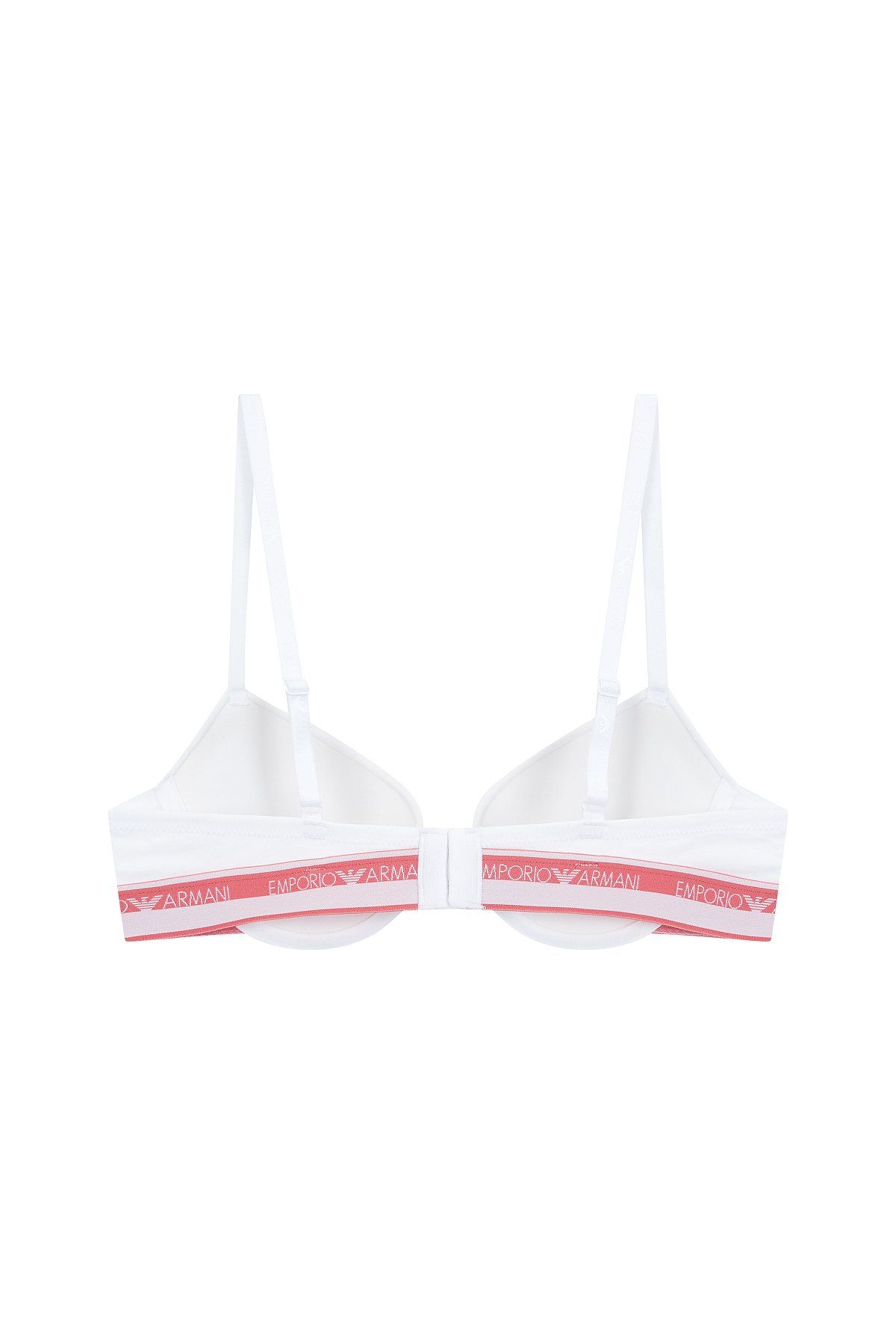 엠포리오 아르마니 언더웨어(EMPORIO ARMANI UNDERWEAR) 여성 로고 라인 밴드 푸쉬업 브라_화이트_0824185517