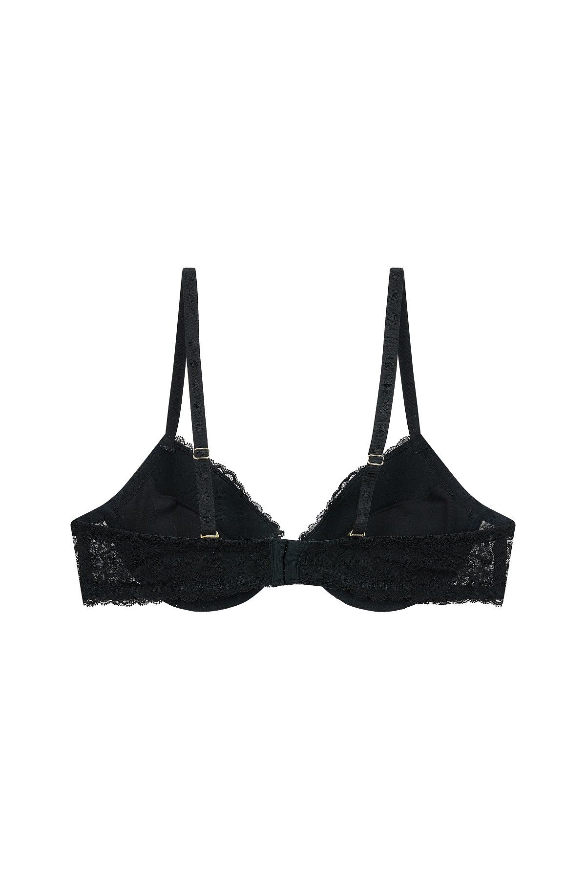 엠포리오 아르마니 언더웨어(EMPORIO ARMANI UNDERWEAR) 여성 플라워 레이스 리무브 푸쉬업 브라_블랙_0824185508