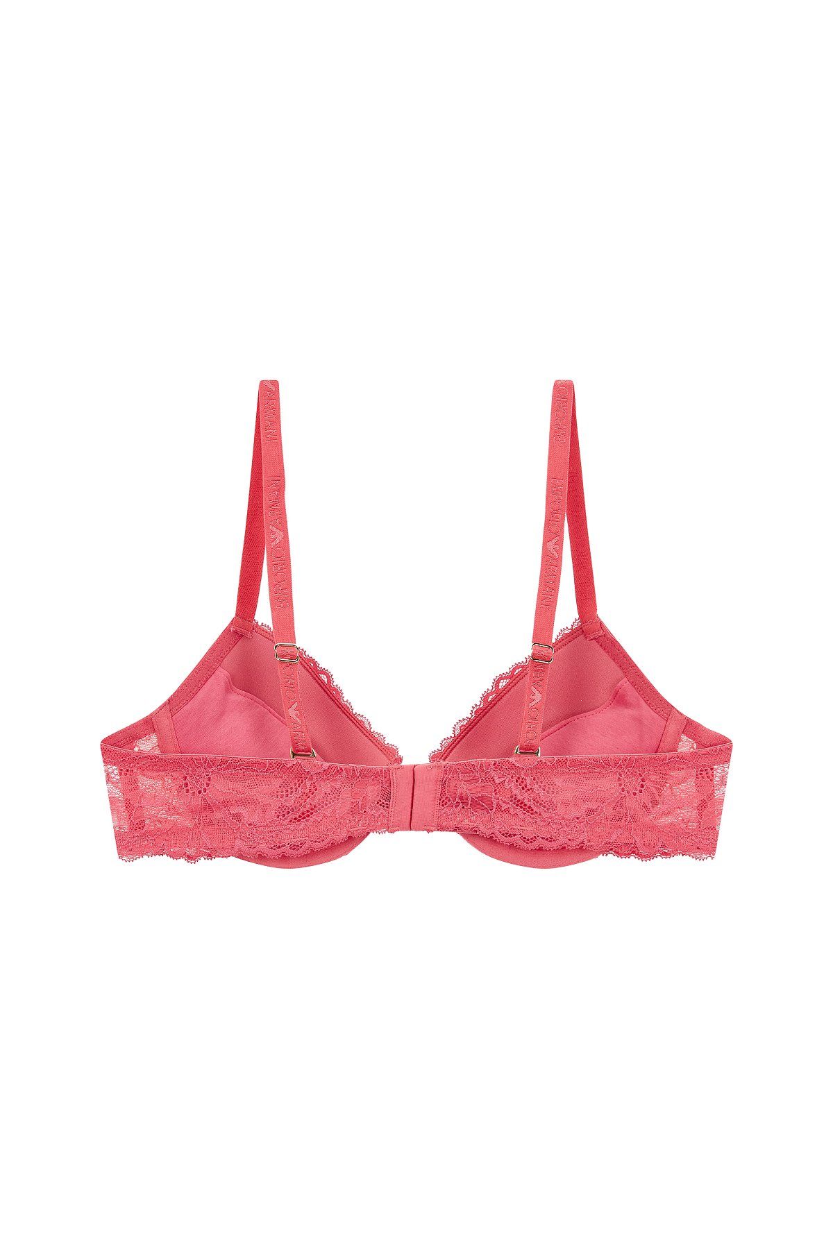 엠포리오 아르마니 언더웨어(EMPORIO ARMANI UNDERWEAR) 여성 플라워 레이스 리무브 푸쉬업 브라_코랄 핑크_0824185511
