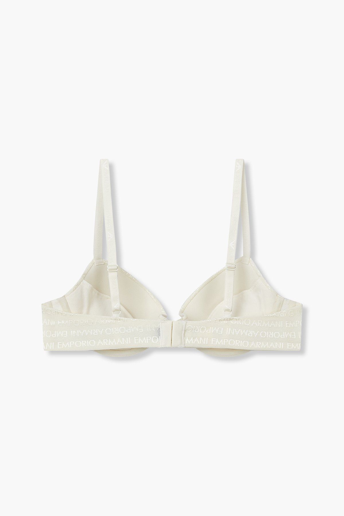 엠포리오 아르마니 언더웨어(EMPORIO ARMANI UNDERWEAR) 여성 자수 로고 리무브 푸쉬업 브라_크림_0824185503