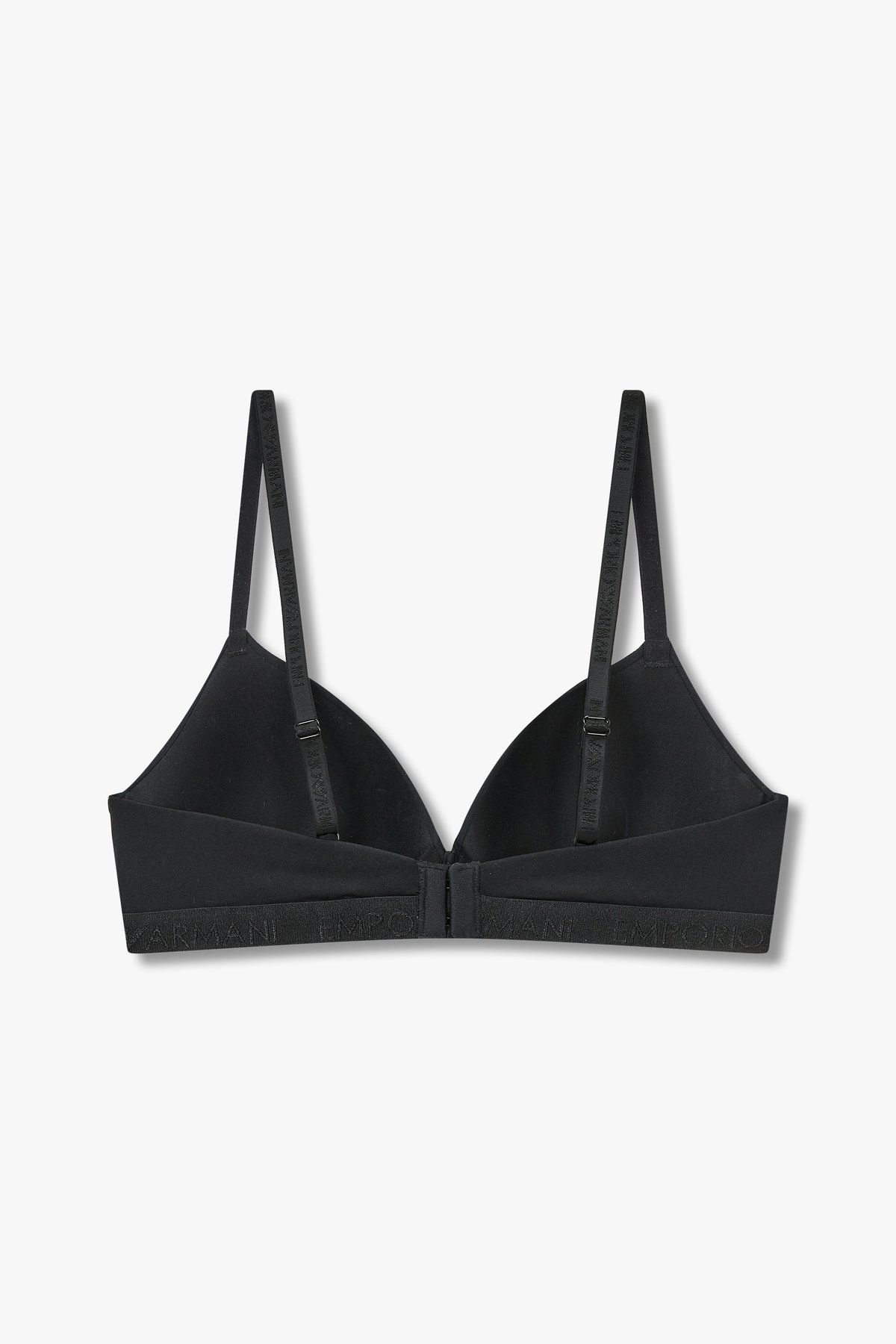 엠포리오 아르마니 언더웨어(EMPORIO ARMANI UNDERWEAR) 여성 자수 로고 밴딩 트라이앵글 브라_블랙_0824181523