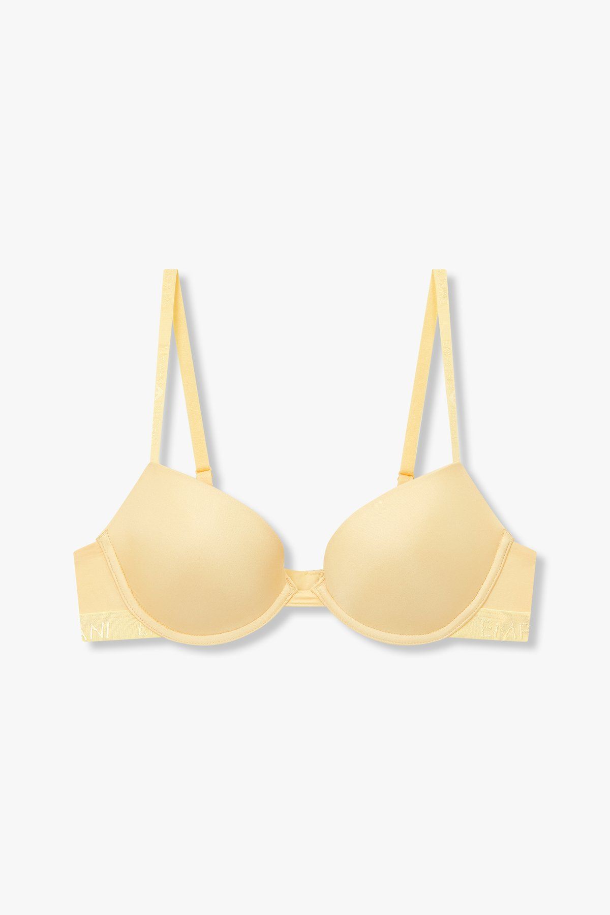 엠포리오 아르마니 언더웨어(EMPORIO ARMANI UNDERWEAR) 여성 자수 로고 밴딩 푸쉬업 브라_옐로우_0824185523