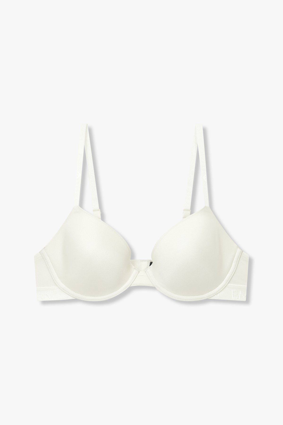 엠포리오 아르마니 언더웨어(EMPORIO ARMANI UNDERWEAR) 여성 자수 로고 밴딩 컨투어 브라_크림_0824184503