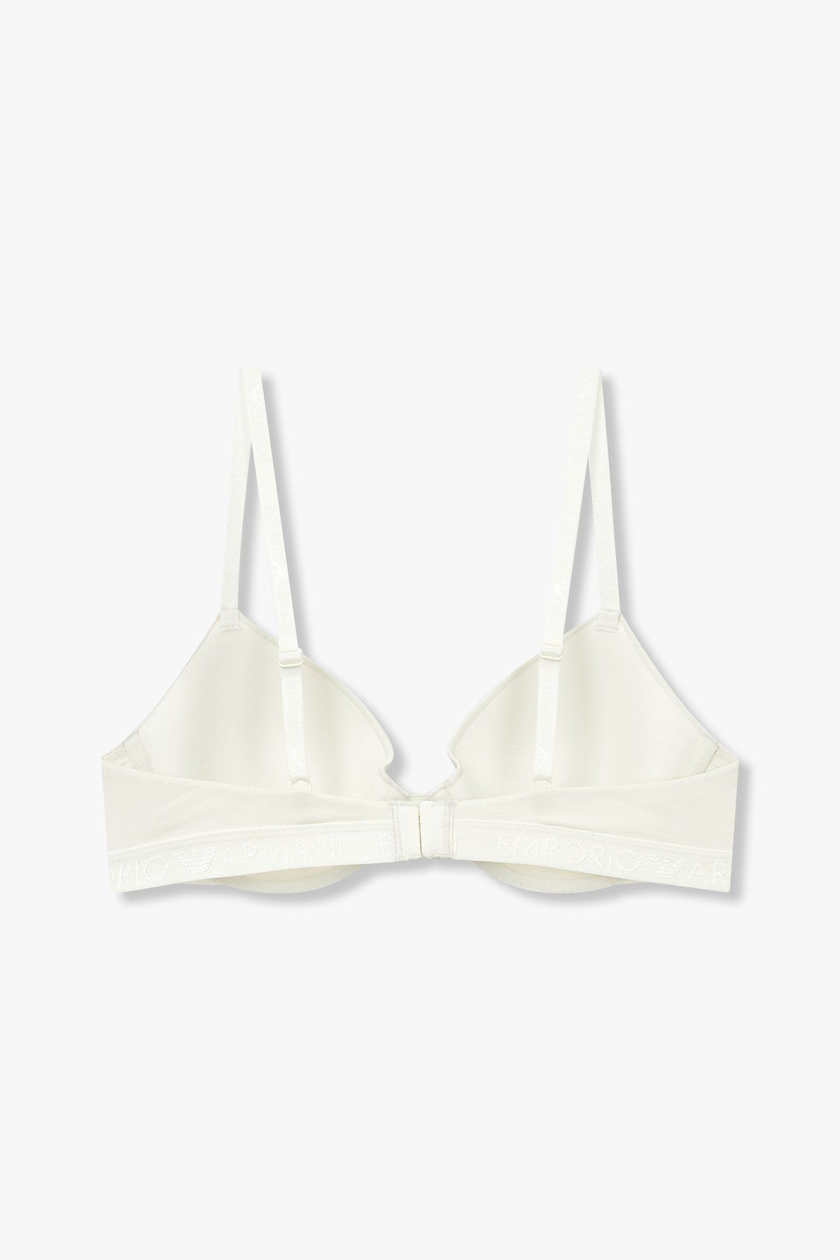 엠포리오 아르마니 언더웨어(EMPORIO ARMANI UNDERWEAR) 여성 자수 로고 밴딩 컨투어 브라_크림_0824184503