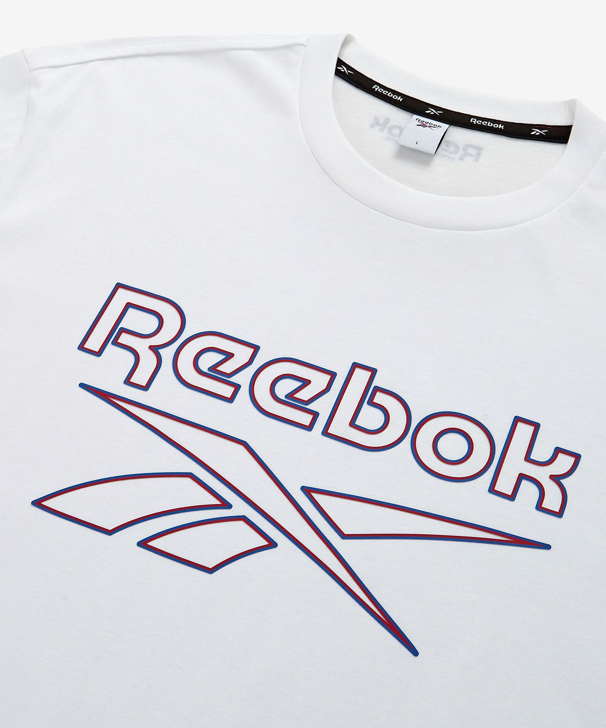 리복(REEBOK) 빅 로고 그래픽 티셔츠 - 화이트
