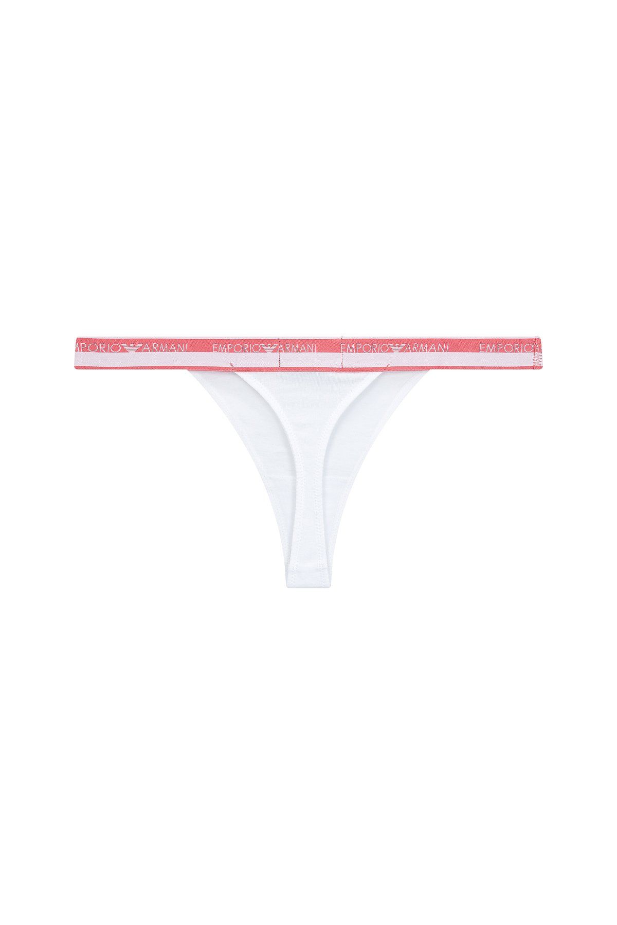 엠포리오 아르마니 언더웨어(EMPORIO ARMANI UNDERWEAR) 여성 로고 라인 밴드 티팬티_화이트_0824110515