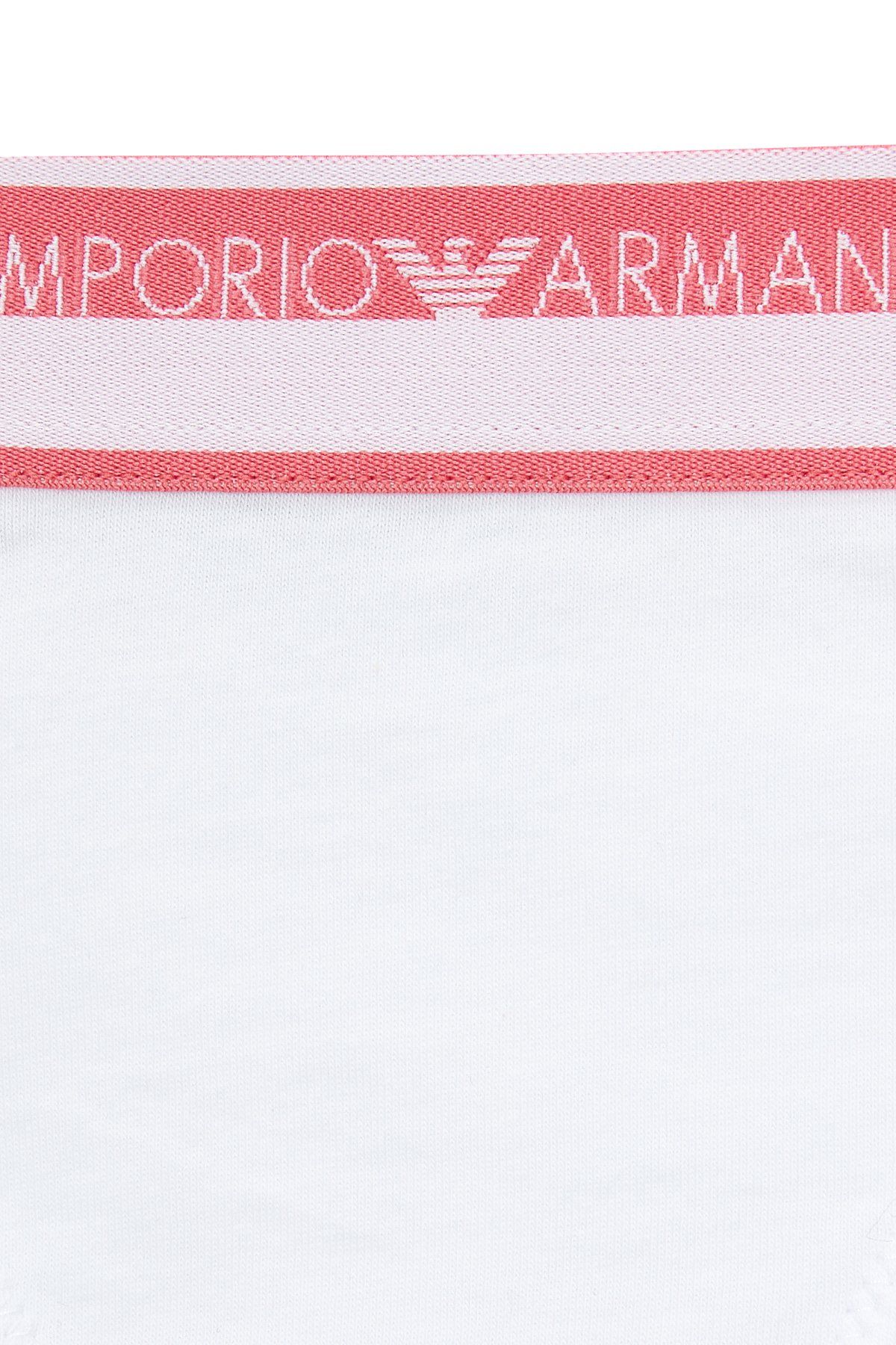 엠포리오 아르마니 언더웨어(EMPORIO ARMANI UNDERWEAR) 여성 로고 라인 밴드 티팬티_화이트_0824110515