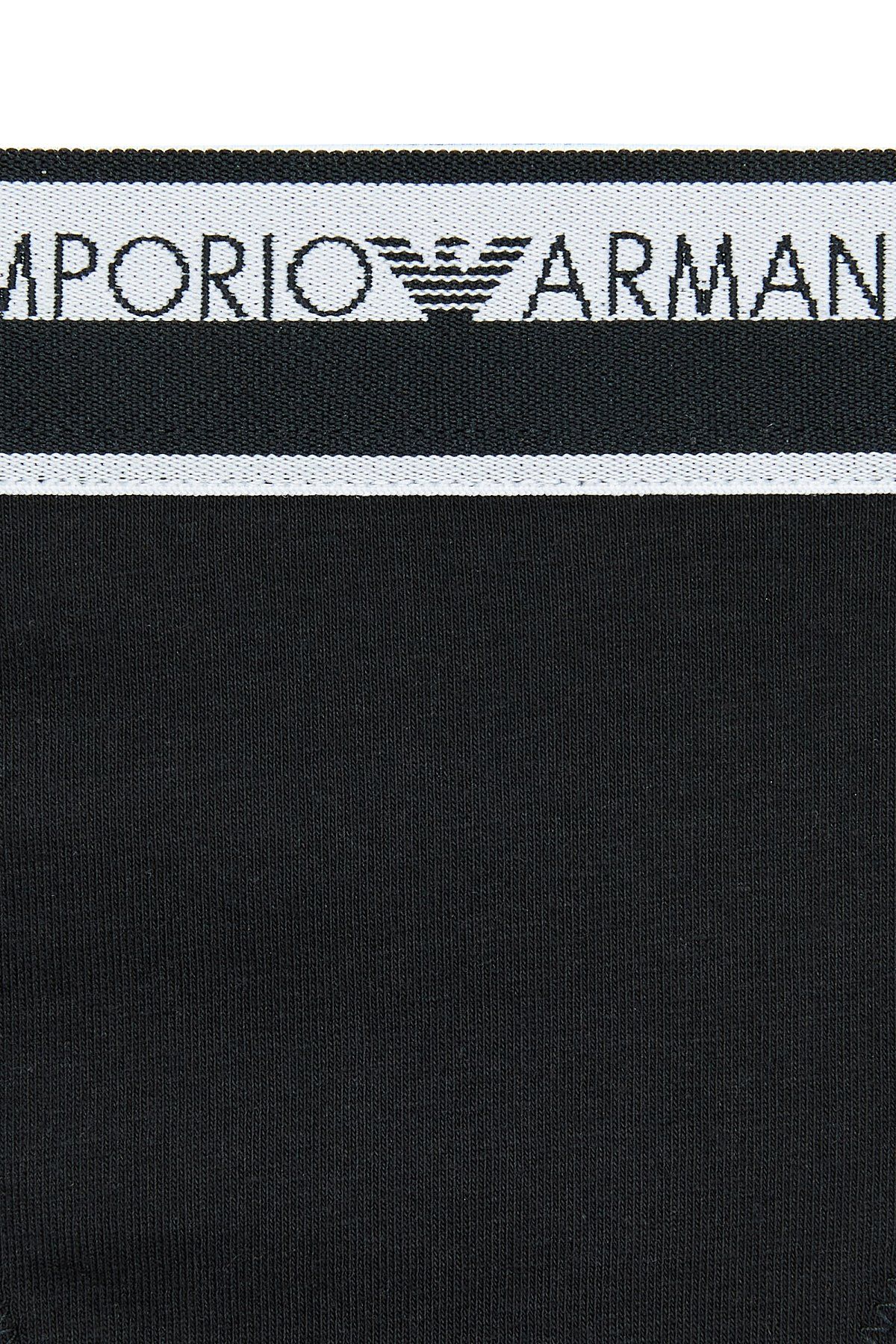 엠포리오 아르마니 언더웨어(EMPORIO ARMANI UNDERWEAR) 여성 로고 라인 밴드 티팬티_블랙_0824110516