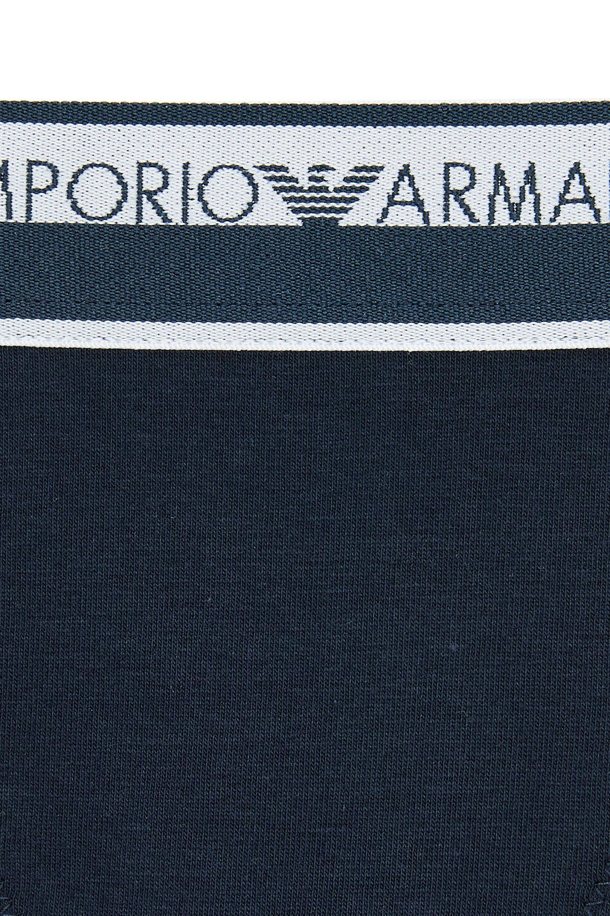 엠포리오 아르마니 언더웨어(EMPORIO ARMANI UNDERWEAR) 여성 로고 라인 밴드 티팬티_마린_0824110517