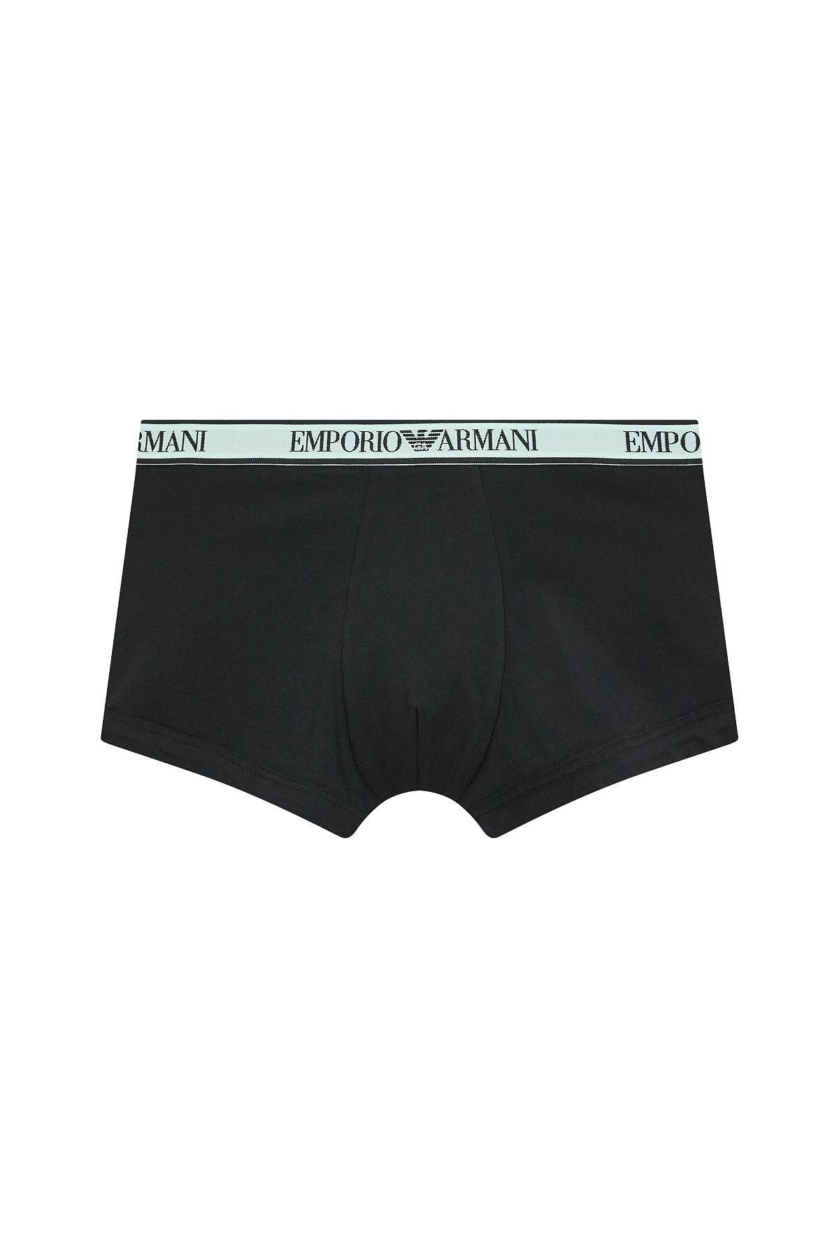엠포리오 아르마니 언더웨어(EMPORIO ARMANI UNDERWEAR) 남성 로고 밴딩 솔리드 드로즈 3PACK_블랙_08M4163507