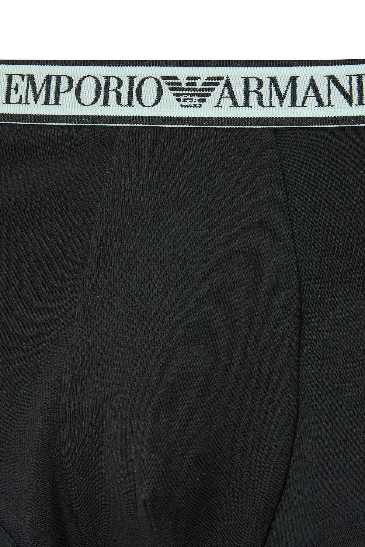 엠포리오 아르마니 언더웨어(EMPORIO ARMANI UNDERWEAR) 남성 로고 밴딩 솔리드 드로즈 3PACK_블랙_08M4163507