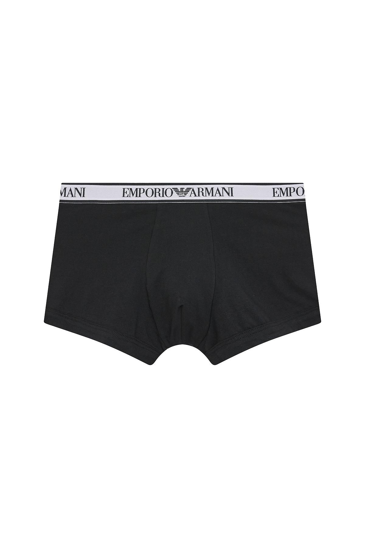 엠포리오 아르마니 언더웨어(EMPORIO ARMANI UNDERWEAR) 남성 로고 밴딩 솔리드 드로즈 3PACK_블랙_08M4163507