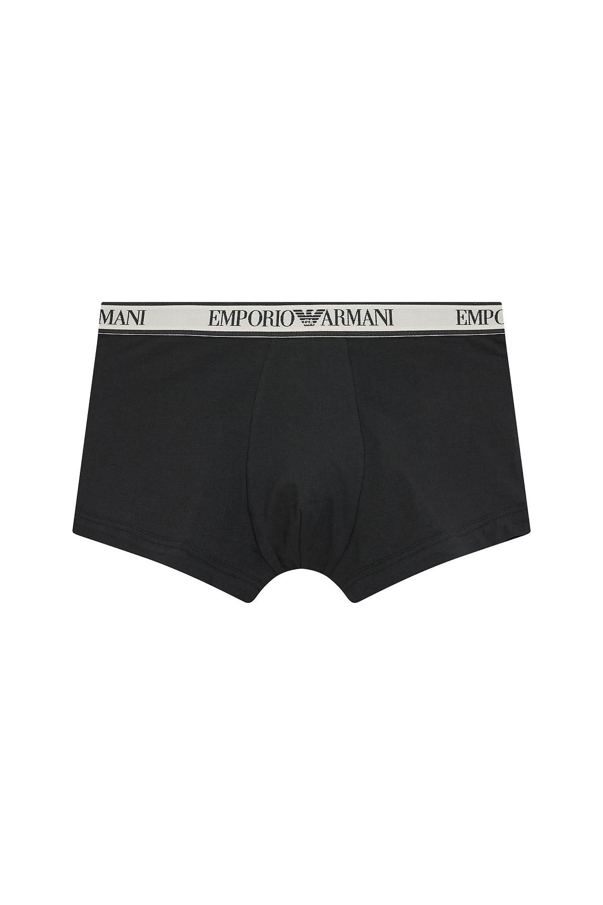 엠포리오 아르마니 언더웨어(EMPORIO ARMANI UNDERWEAR) 남성 로고 밴딩 솔리드 드로즈 3PACK_블랙_08M4163507