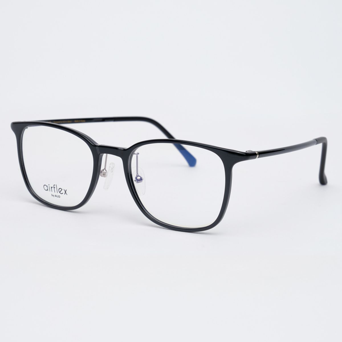 알로아이웨어(ALO EYEWEAR) [AIR FLEX] AL6404 0909G 에어플렉스 초경량_블랙 오피스 스퀘어 안경테_블루라이트 렌즈 선택