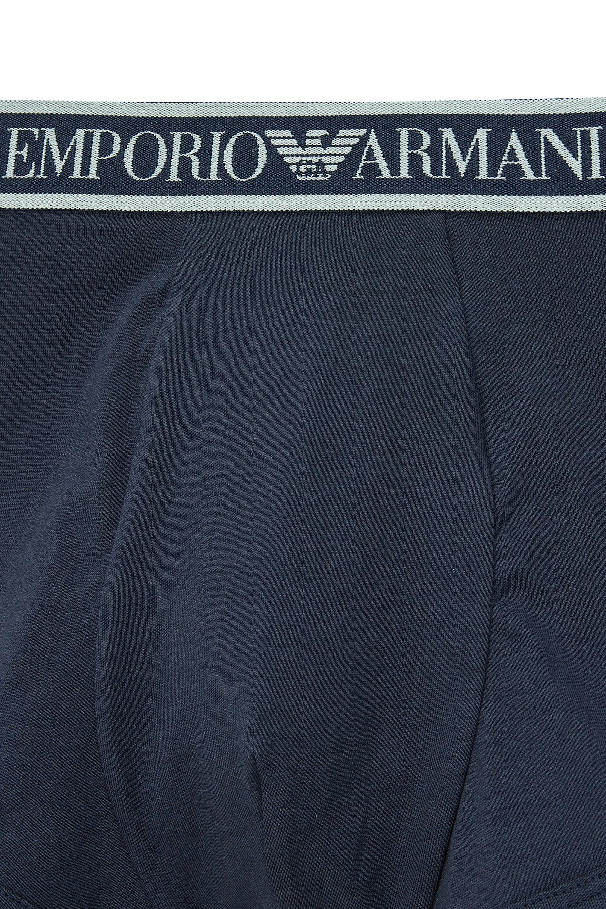 엠포리오 아르마니 언더웨어(EMPORIO ARMANI UNDERWEAR) 남성 라인 밴딩 솔리드 스트레치 드로즈_마린_0814112330