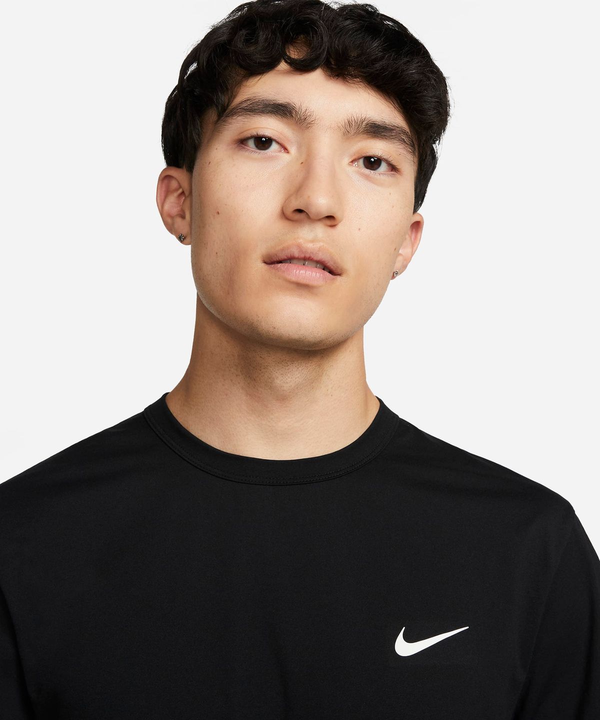 나이키(NIKE) 드라이 핏 UV 하이버스 반소매 피트니스 탑 M - 블랙:화이트 / DV9840-010