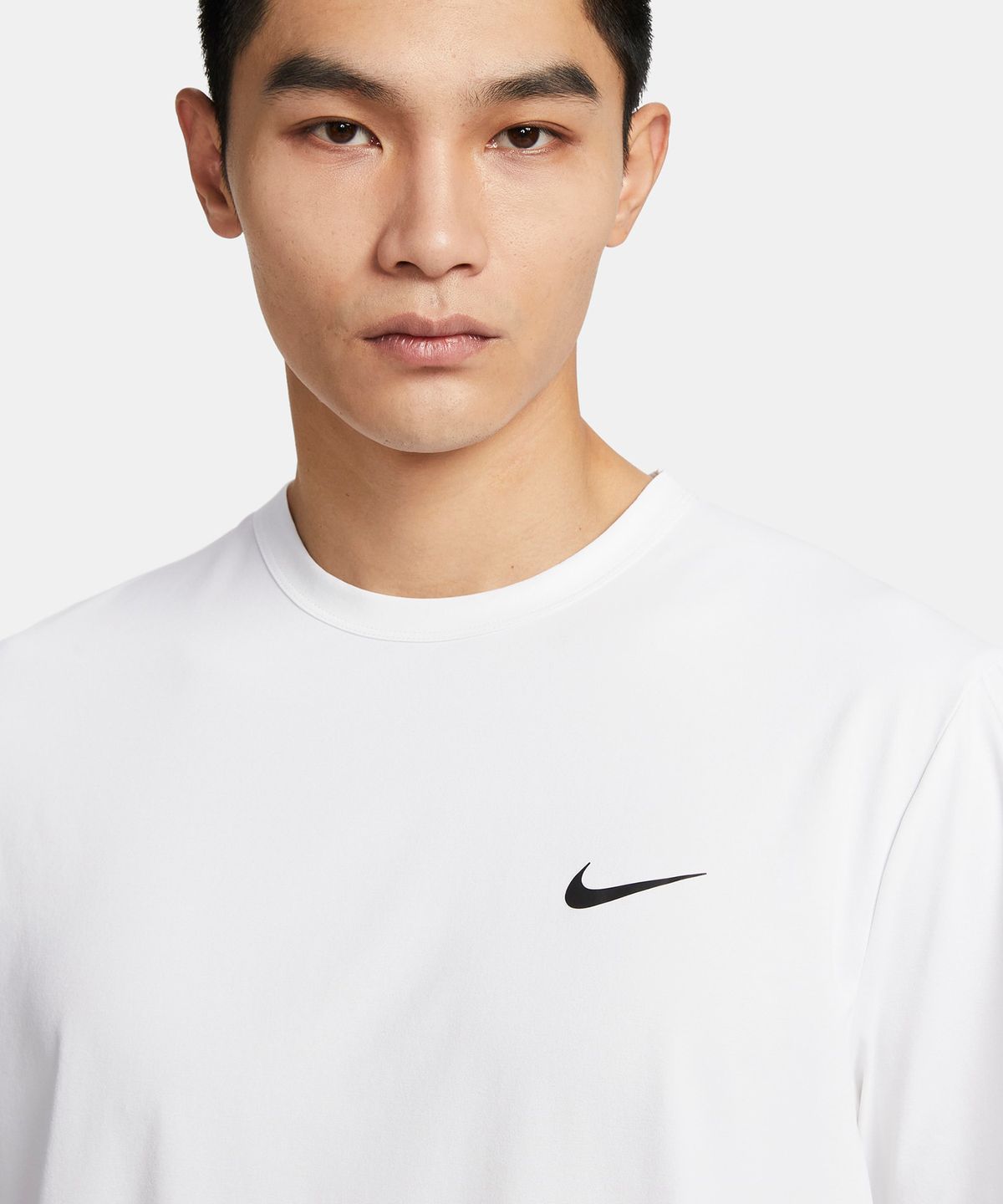나이키(NIKE) 드라이 핏 UV 하이버스 반소매 피트니스 탑 M - 화이트:블랙 / DV9840-100