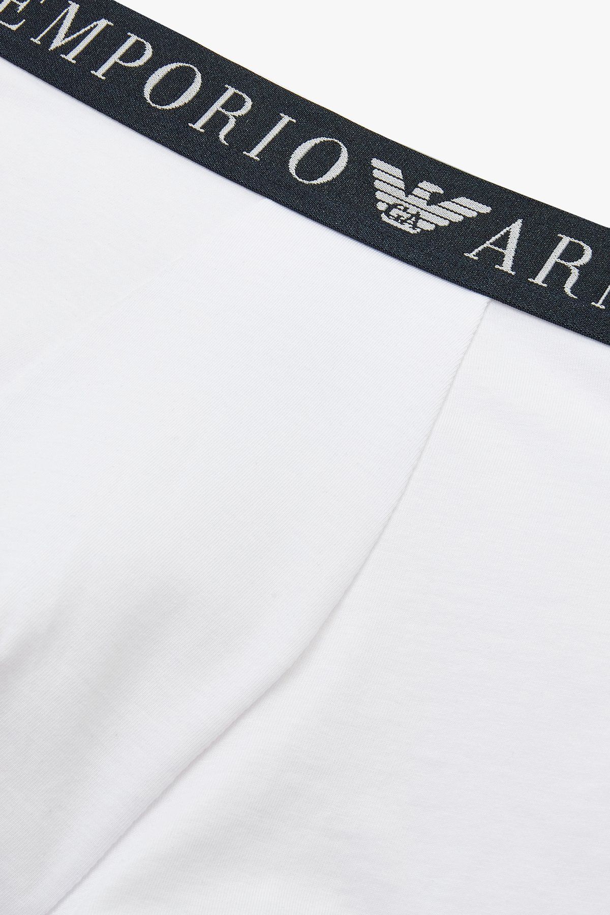 엠포리오 아르마니 언더웨어(EMPORIO ARMANI UNDERWEAR) 남성 베이직 로고 밴딩 드로즈_화이트_0814112037