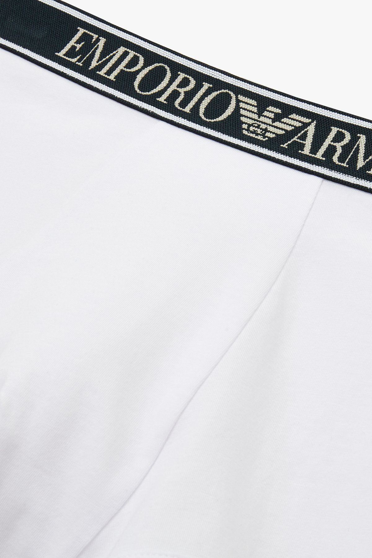 엠포리오 아르마니 언더웨어(EMPORIO ARMANI UNDERWEAR) 남성 텍스처드 로고 밴딩 드로즈_화이트_0814112040