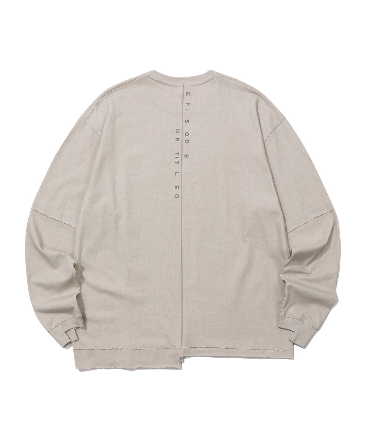 에피소드 언타이틀(EPISODE UNTITLED) LOGO PRINTING CUTTING LONG SLEEVES_BEIGE