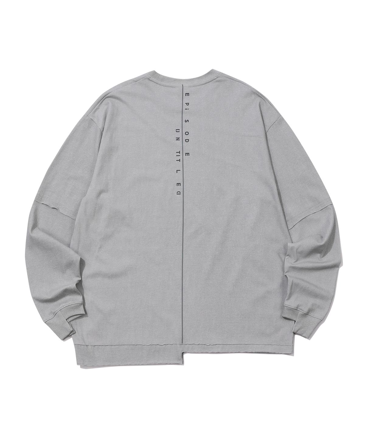 에피소드 언타이틀(EPISODE UNTITLED) LOGO PRINTING CUTTING LONG SLEEVES_GRAY