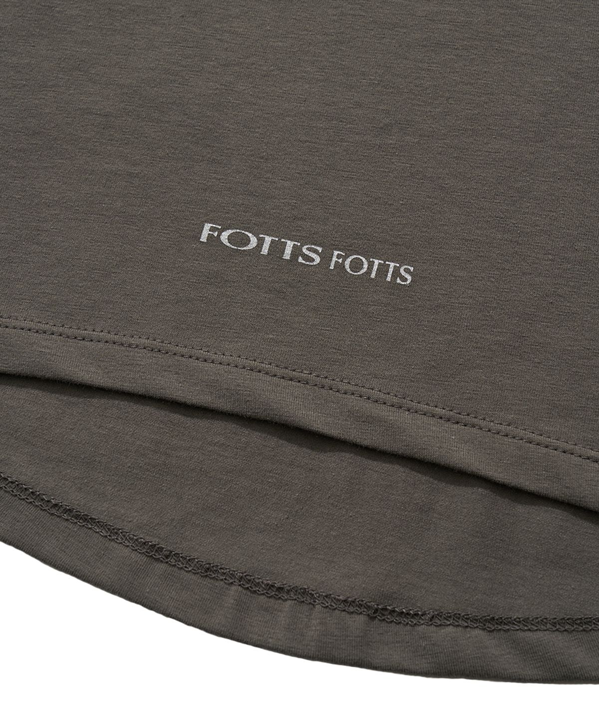 포츠포츠(FOTTSFOTTS) 24SS 스쿱 티 - 차콜/SCOOP TEE / CHARCOAL