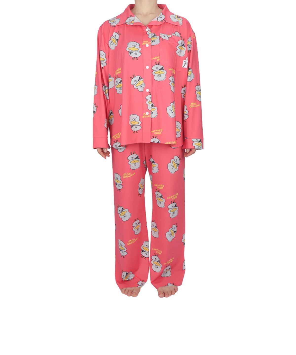 몽슈슈(MONCHOUCHOU) Lazy Farm Sleepwear Set_Coral