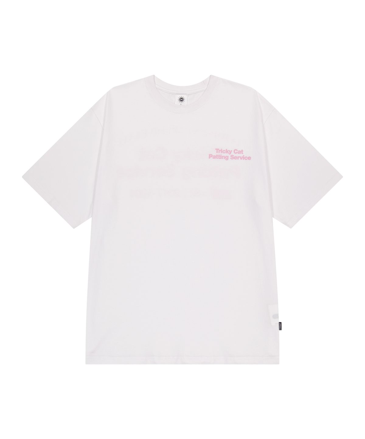 도미넌트(DOMINANT) TRICKY CAT PATTING SERVIE T-SHIRTS WHITE