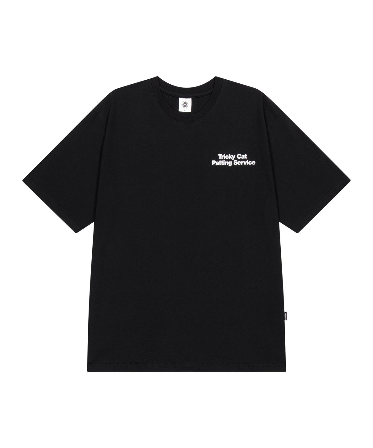 도미넌트(DOMINANT) TRICKY CAT PATTING SERVIE T-SHIRTS BLACK