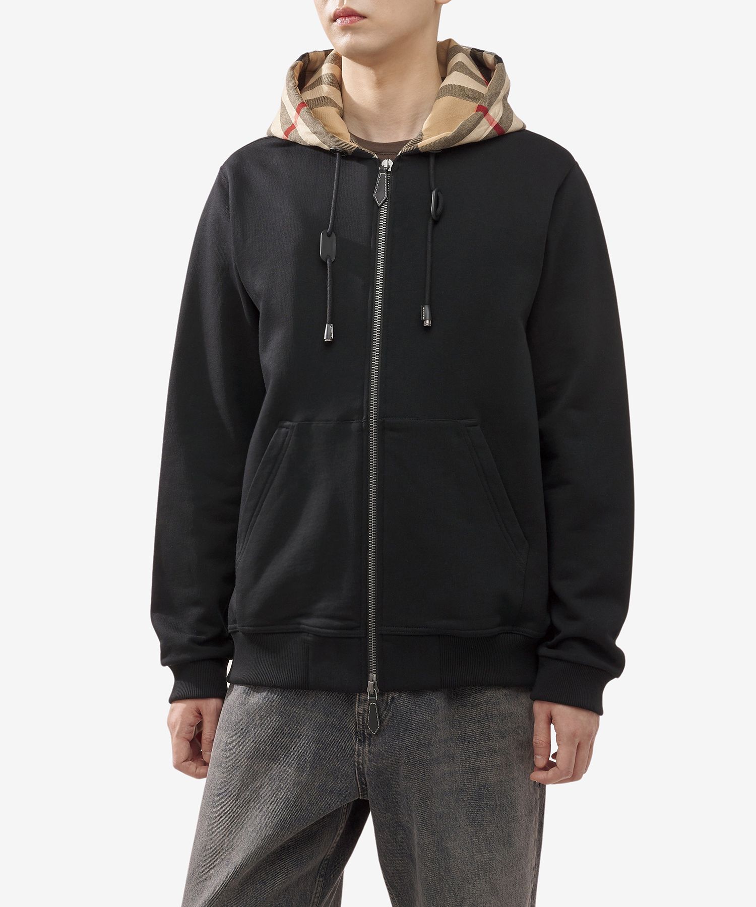【BURBERRY】Check Hood Cotton Relax Fit Zip-Up Hoodie MUSINSA | BURBERRY Check Hood Cotton Relaxed Fit Zip Up