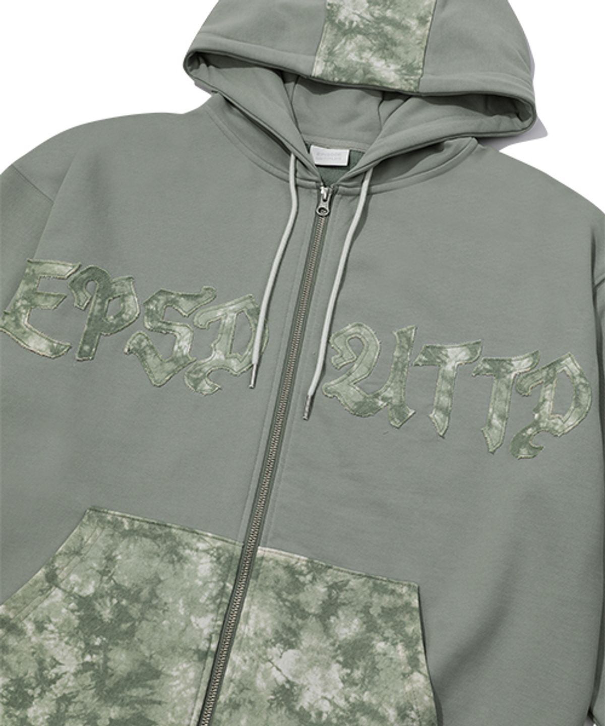 에피소드 언타이틀(EPISODE UNTITLED) WASHING APPLIQUE HOOD ZIP-UP_KHAKI