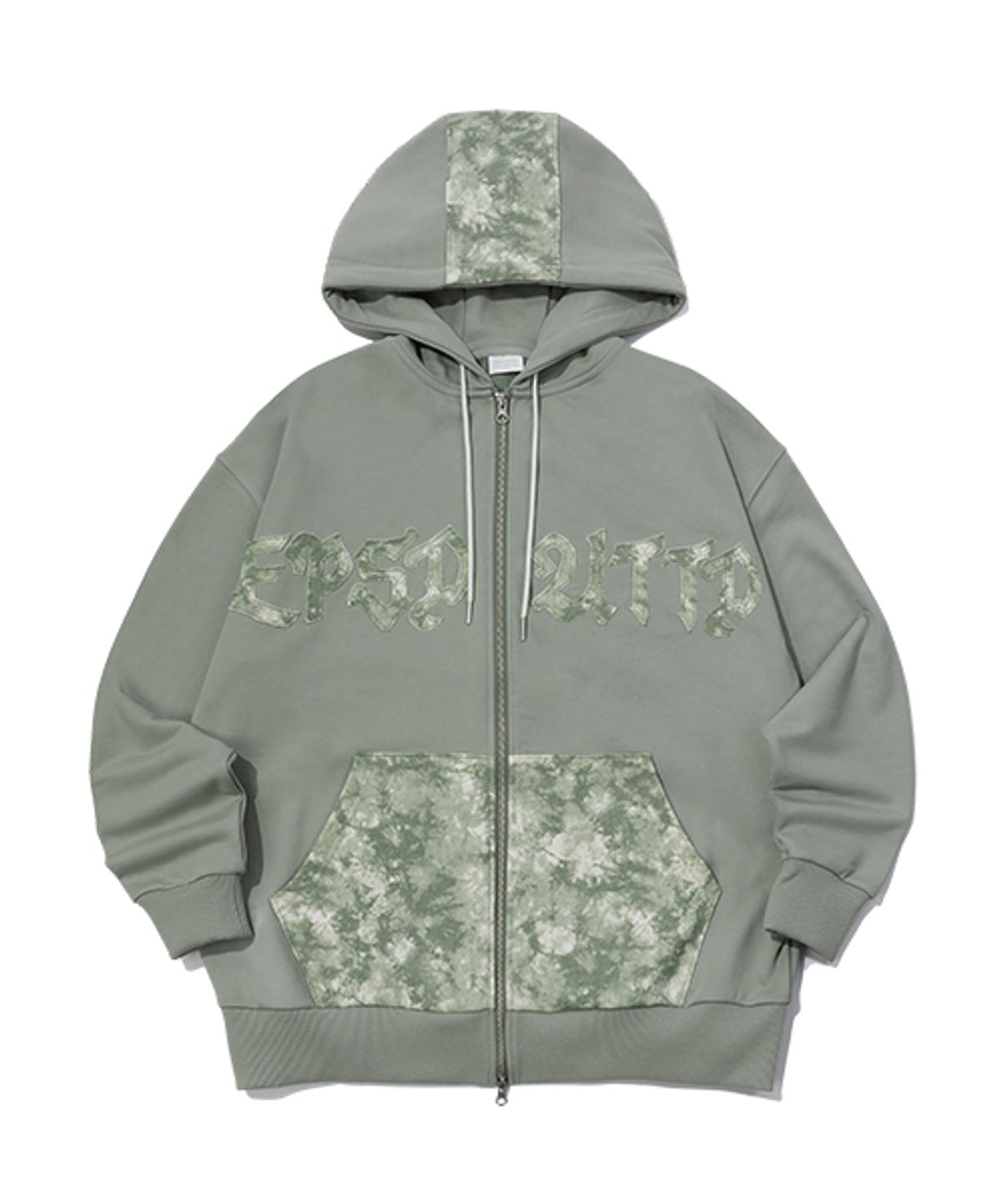 에피소드 언타이틀(EPISODE UNTITLED) WASHING APPLIQUE HOOD ZIP-UP_KHAKI